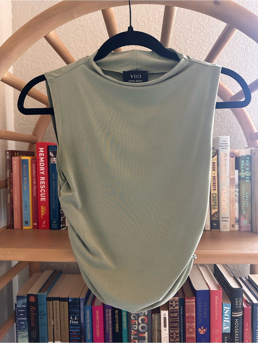 VICI Sage Green Ruched Side Tank